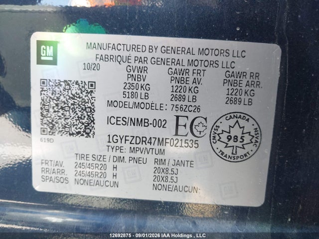 Cadillac Xt4 Premium Luxury 2021 1GYFZDR47MF021535 Image 17