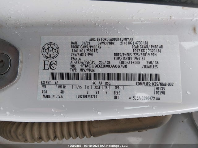 Ford ESCAPE SE 2021 1FMCU9BZ9MUA06780 Image 18