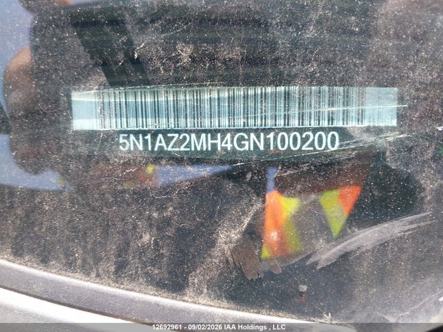 Продажа на аукционе авто 2016 Nissan Murano S/sl/sv/platinum, vin: 5N1AZ2MH4GN100200, номер лота: 12692961