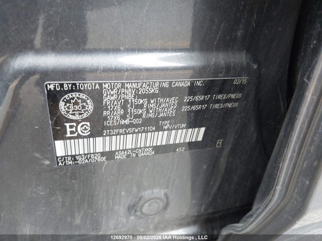 Toyota RAV4 LE 2015 2T3ZFREV5FW171104 Image 18