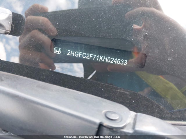 Aukcja sprzedaży 2019 Honda Civic, vin: 2HGFC2F71KH024633, numer aukcji: 12692986