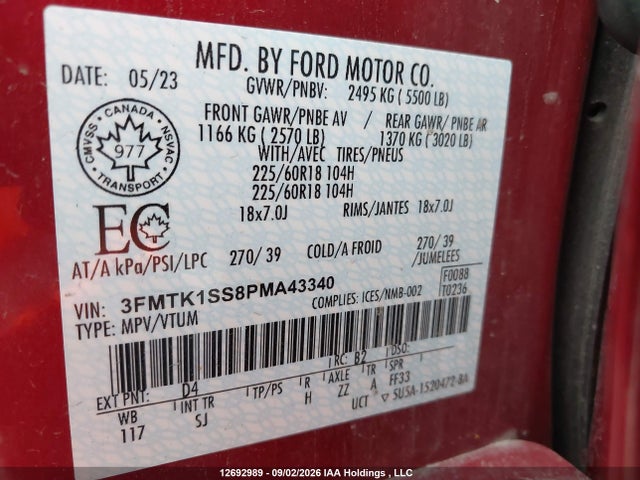 Ford Mustang Mach-e Select 2023 3FMTK1SS8PMA43340 Image 9