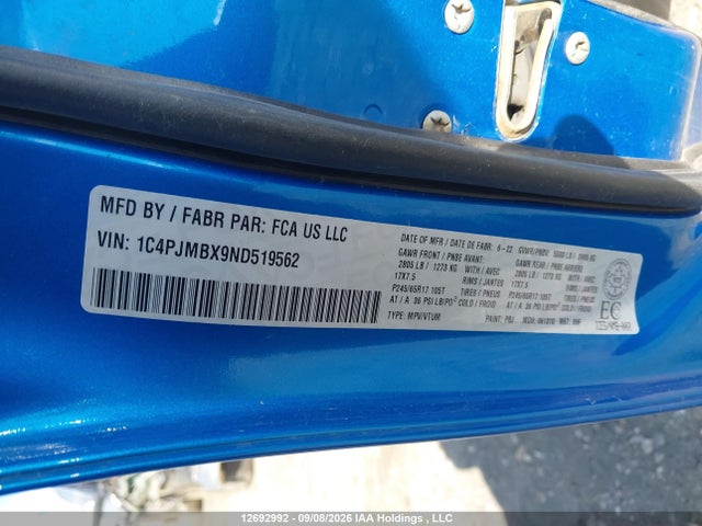 Aukcja sprzedaży 2022 Jeep Cherokee Trailhawk, vin: 1C4PJMBX9ND519562, numer aukcji: 12692992