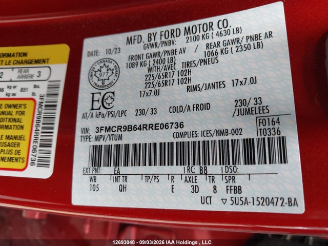 Ford Bronco Sport Big Bend 2024 3FMCR9B64RRE06736 Image 18