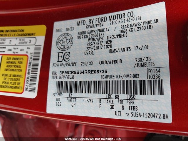 Ford Bronco Sport Big Bend 2024 3FMCR9B64RRE06736 Image 9