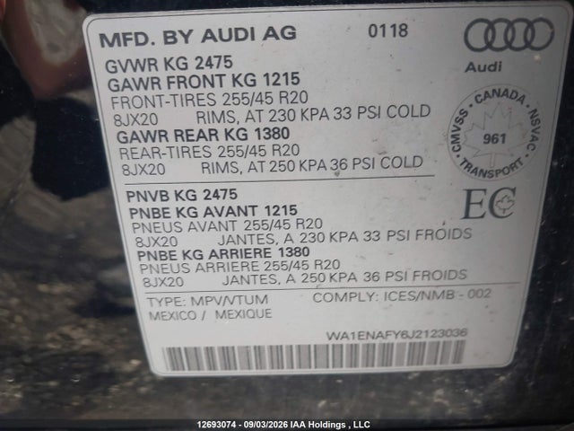 Audi Q5 Progressiv S-line 2018 WA1ENAFY6J2123036 Image 9