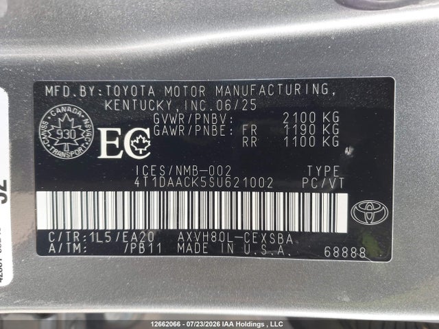 Toyota CAMRY SE 2025 4T1DAACK5SU621002 Image 9
