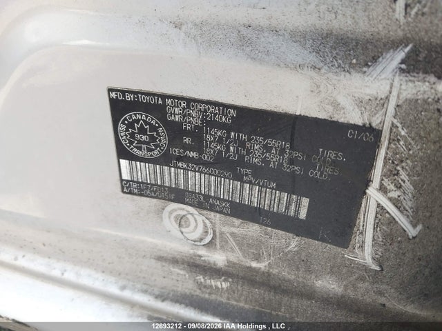 2006 Toyota Rav4 Sport V6 მანქანა იყიდება აუქციონზე, vin: JTMBK32V766000290, აუქციონის ნომერი: 12693212