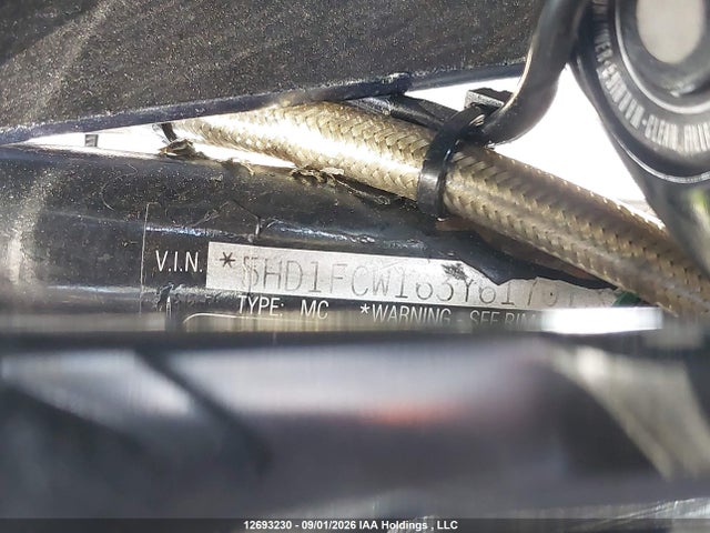 12693230 :رقم المزاد ، 5HD1FCW163Y617016 vin ، 2003 Harley-davidson Flhtcui مزاد بيع