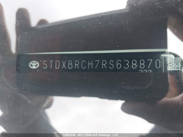 Aukcja sprzedaży 2024 Toyota Highlander Hybrid Limited/hybrid Platinum, vin: 5TDXBRCH7RS638870, numer aukcji: 12693236
