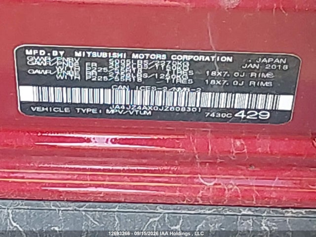 Mitsubishi OUTLANDER GT 2018 JA4JZ4AX0JZ608301 Image 19