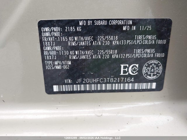 Subaru Crosstrek Onyx 2026 JF2GUHFC3T8217164 Image 9