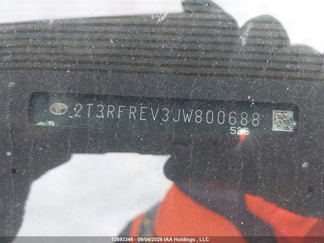 Продаж на аукціоні авто 2018 Toyota Rav4 Xle, vin: 2T3RFREV3JW800688, номер лоту: 12693346