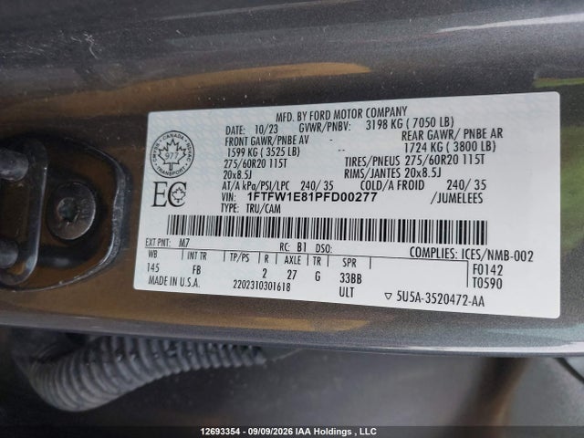 Ford F-150 Xlt 2023 1FTFW1E81PFD00277 Image 19