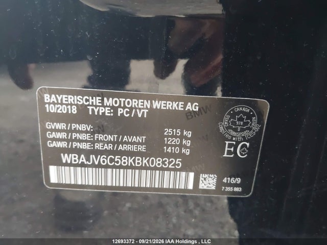 Aukcja sprzedaży 2019 Bmw 640 Xigt, vin: WBAJV6C58KBK08325, numer aukcji: 12693372