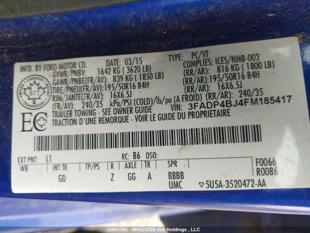 Ford FIESTA SE 2015 3FADP4BJ4FM185417 Image 18