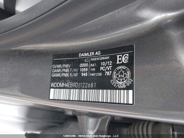 Продажа на аукционе авто 2013 Mercedes-benz B 250 Sports Tourer, vin: WDDMH4EB9DJ122681, номер лота: 12693396