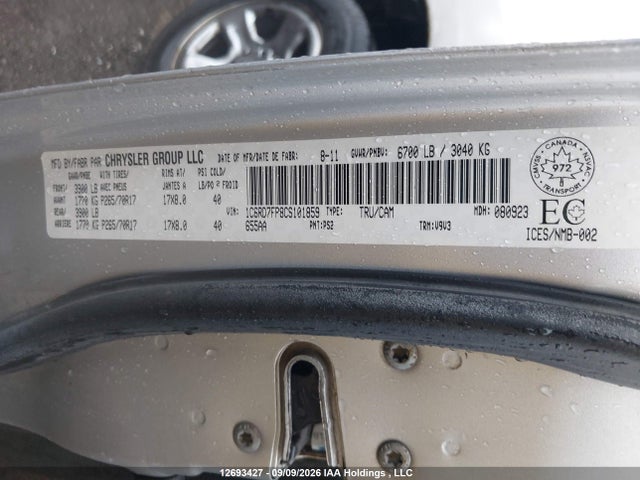 12693427 :رقم المزاد ، 1C6RD7FP8CS101859 vin ، 2012 Dodge Ram 1500 St مزاد بيع