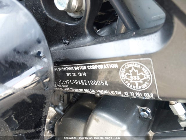 2011 Suzuki Sv650 A მანქანა იყიდება აუქციონზე, vin: JS1VP53BXB2100054, აუქციონის ნომერი: 12693428