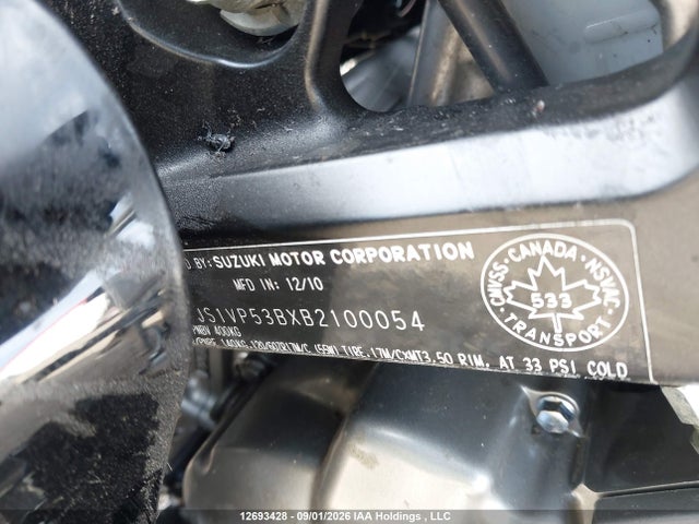 2011 Suzuki Sv650 A მანქანა იყიდება აუქციონზე, vin: JS1VP53BXB2100054, აუქციონის ნომერი: 12693428