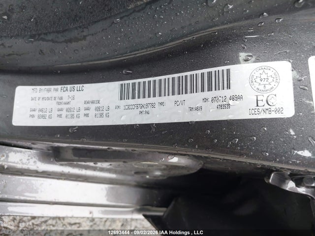 Продаж на аукціоні авто 2016 Chrysler 200 Lx, vin: 1C3CCCFB7GN197782, номер лоту: 12693444