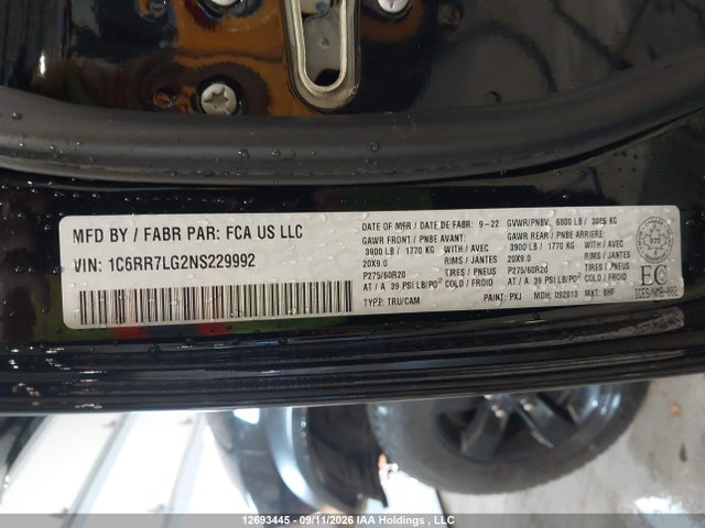 RAM 1500 Classic Slt 2022 1C6RR7LG2NS229992 Image 9