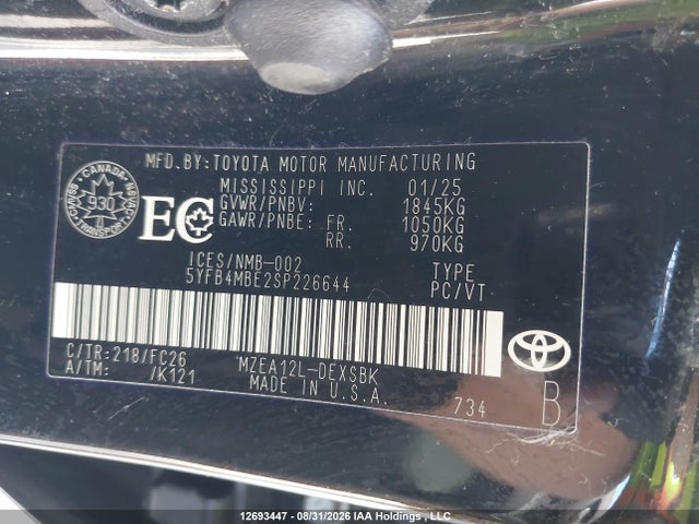 Toyota Corolla Se/xse 2025 5YFB4MBE2SP226644 Image 19