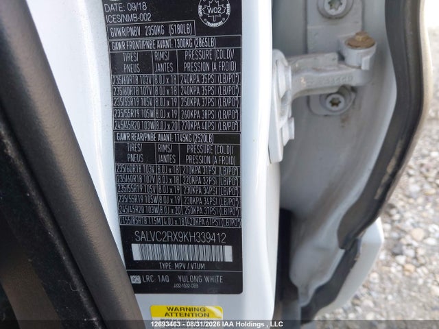 Продажа на аукционе авто 2019 Land Rover Range Rover Evoque Landmark Edition, vin: SALVC2RX9KH339412, номер лота: 12693463