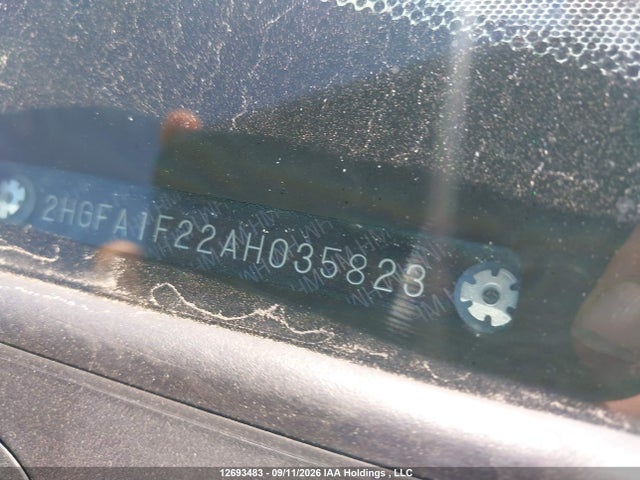 12693483 :رقم المزاد ، 2HGFA1F22AH035823 vin ، 2010 Honda Civic Dx/dx-a مزاد بيع