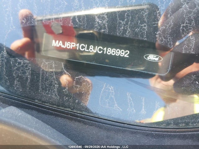 2018 Ford Ecosport Ses მანქანა იყიდება აუქციონზე, vin: MAJ6P1CL8JC186992, აუქციონის ნომერი: 12693546
