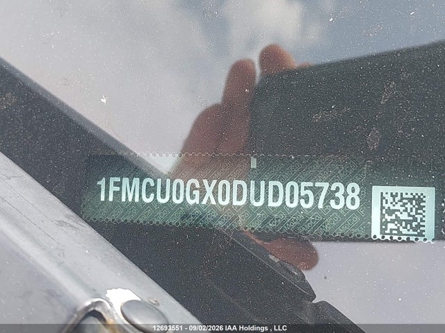 12693551 :رقم المزاد ، 1FMCU0GX0DUD05738 vin ، 2013 Ford Escape مزاد بيع