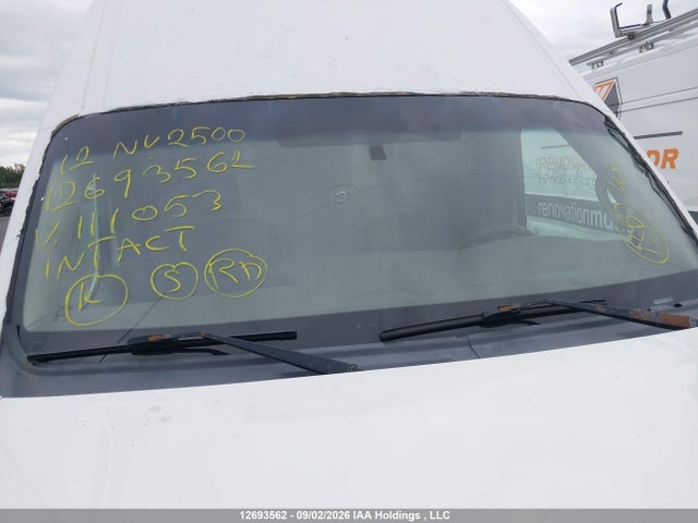 12693562 :رقم المزاد ، 1N6AF0LY3CN111053 vin ، 2012 Nissan Nv 2500 Nv2500 Hd S V8/nv2500 Hd Sv V8/nv3500 Hd S V8/nv3500 Hd Sv V8 مزاد بيع