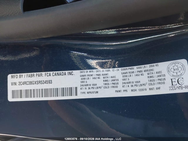 Chrysler Pacifica Select Awd 2025 2C4RC3BGXSR534593 Image 9