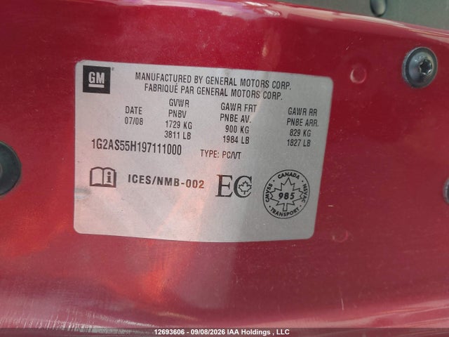 Aukcja sprzedaży 2009 Pontiac G5, vin: 1G2AS55H197111000, numer aukcji: 12693606