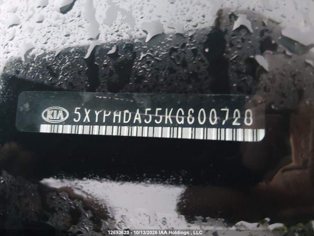 5XYPHDA55KG600728 KIA Sorento Ex/ex Sport