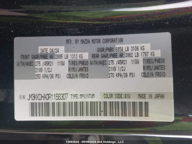 Mazda Cx-90 Phev Gt 2024 JM3KKDHA0R1168307 Image 9