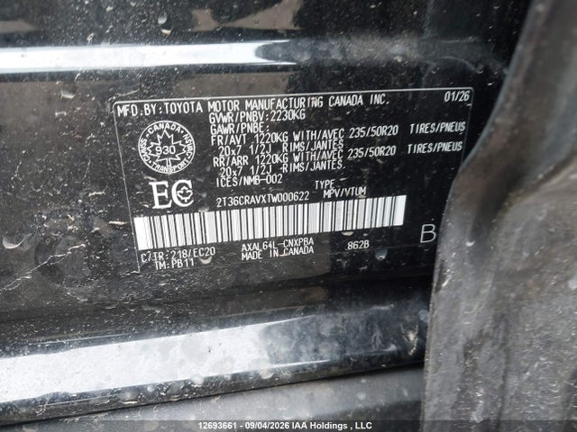 Продаж на аукціоні авто 2026 Toyota Rav4 Xse, vin: 2T36CRAVXTW000622, номер лоту: 12693661