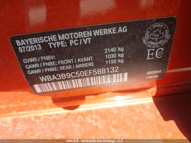 BMW 335i Xdrive 2014 WBA3B9C50EF588132 Image 20