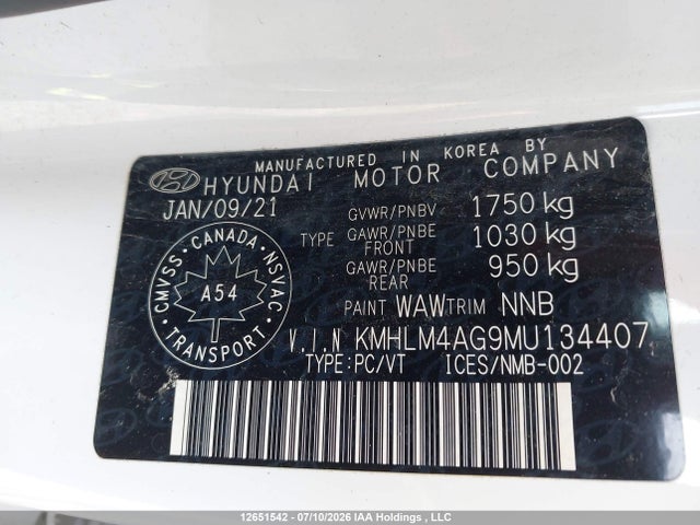 Продаж на аукціоні авто 2021 Hyundai Elantra Essential Ivt With Hyundai Smartsense Package, vin: KMHLM4AG9MU134407, номер лоту: 12651542