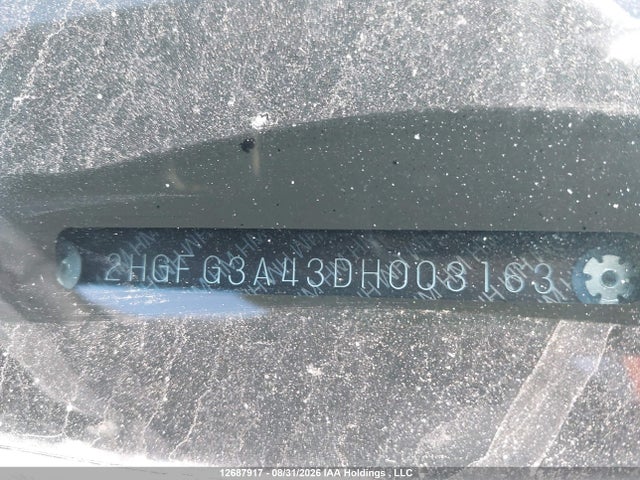 Продаж на аукціоні авто 2013 Honda Civic Lx, vin: 2HGFG3A43DH003163, номер лоту: 12687917