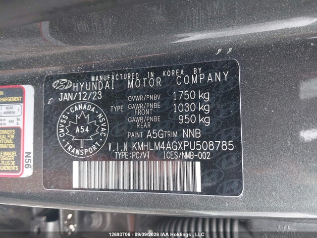 Продаж на аукціоні авто 2023 Hyundai Elantra, vin: KMHLM4AGXPU508785, номер лоту: 12693706