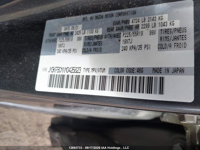 JM3KFBCMXM0425823 Mazda Cx-5 Touring
