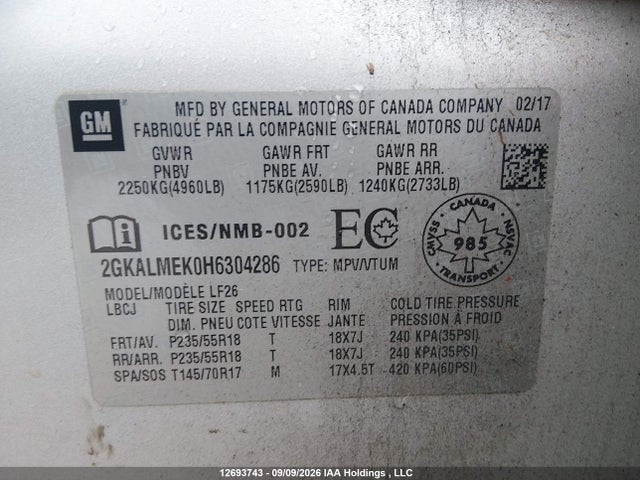 GMC Terrain Sle-1 2017 2GKALMEK0H6304286 Image 20