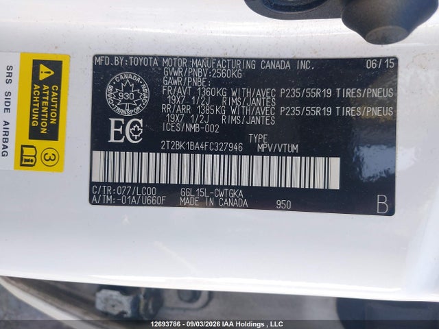 Продаж на аукціоні авто 2015 Lexus Rx 350 Sportdesign, vin: 2T2BK1BA4FC327946, номер лоту: 12693786
