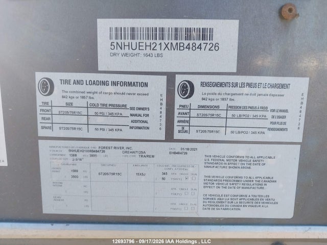 Cargo Mate Qualifier Cargo Mate 2021 5NHUEH21XMB484726 Image 12