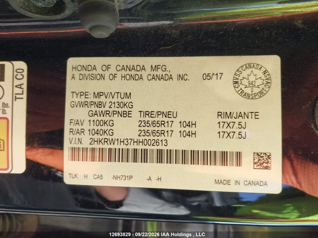 Honda CR-V LX 2017 2HKRW1H37HH002613 Image 20
