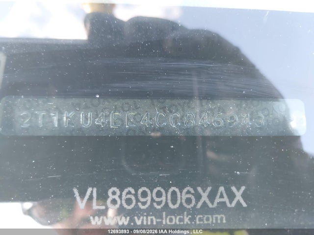 Aukcja sprzedaży 2012 Toyota Matrix, vin: 2T1KU4EE4CC846943, numer aukcji: 12693893