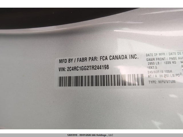 Chrysler Pacifica Limited 2026 2C4RC1GG2TR244198 Image 10