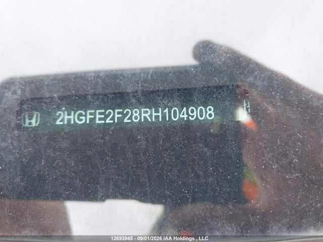 2024 Honda Civic Lx მანქანა იყიდება აუქციონზე, vin: 2HGFE2F28RH104908, აუქციონის ნომერი: 12693945