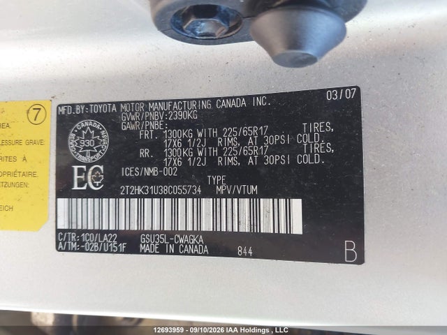 Продажа на аукционе авто 2008 Lexus Rx 350, vin: 2T2HK31U38C055734, номер лота: 12693959